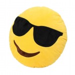 Smarty Smiley Plush Cushion With Sunglasses